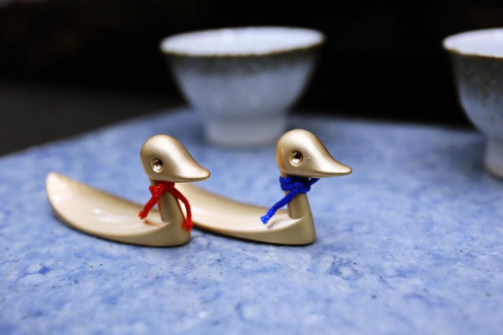 mandarin duck, duck, bird, orient, handicraft, nature, metal craft, 원앙, 소품, blue birds, blue metal